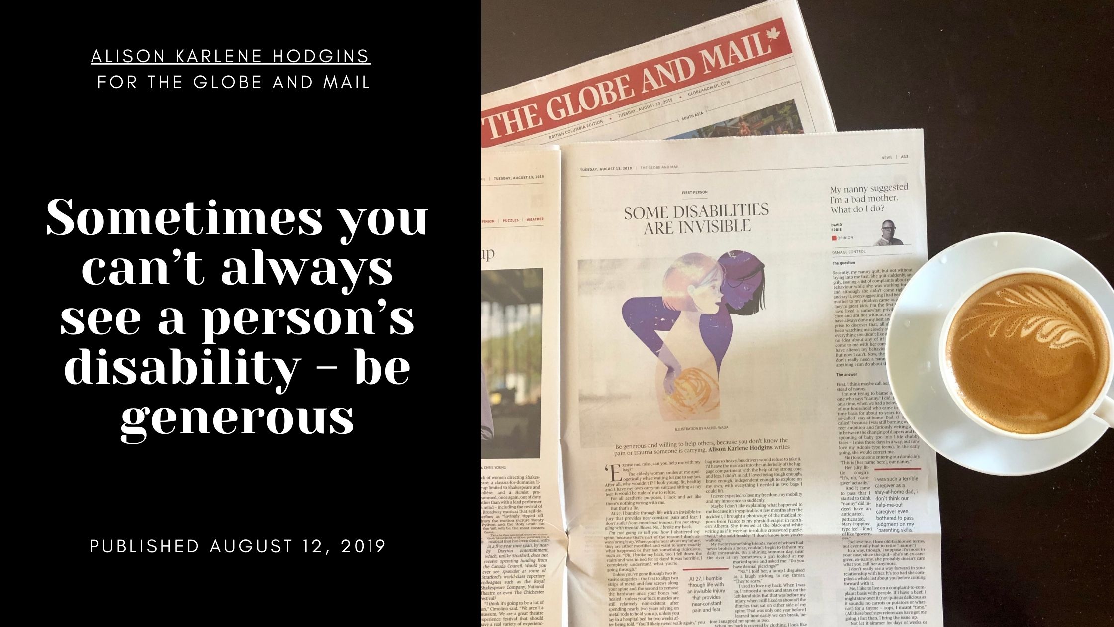 Article template written by me bylines